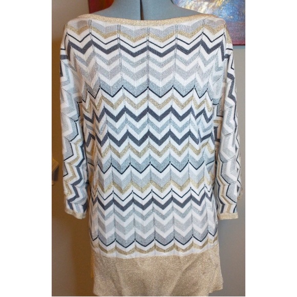 WHBM Glitter Chevron Sweater Size XL - Picture 1 of 6